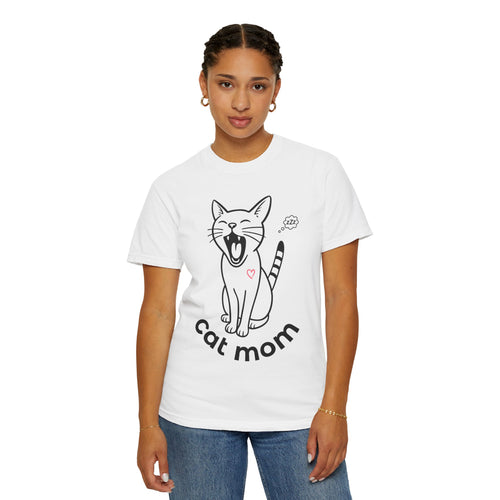 Cute Cat Mom Half Sleeve T-Shirt